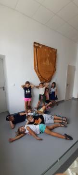 DEPOJI pred modelom za prvi grb RS iz leta 1991
